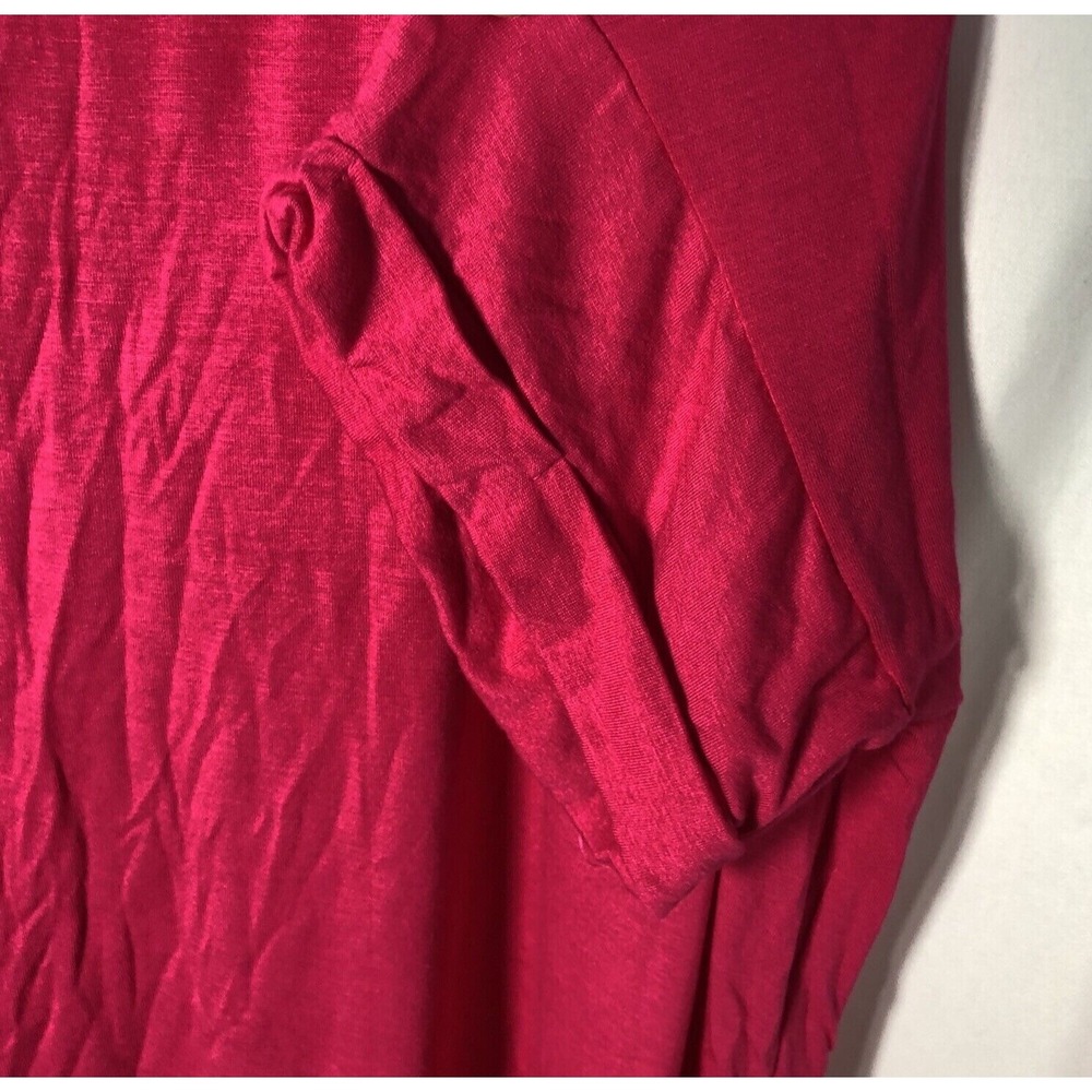 Blumin Apparel Women's Pink Short Sleeve T-Shirt w Cuffed Sleeve & Pocket - 2XL - Picture 9 of 10